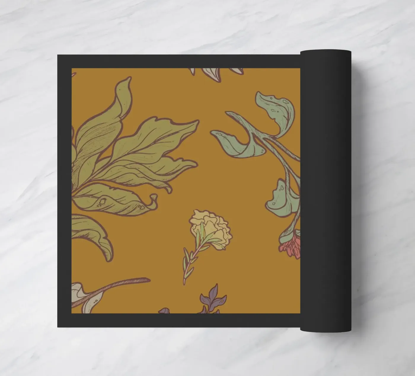 FLORAL PATTERN #2 doormat by SMRT STUDIO