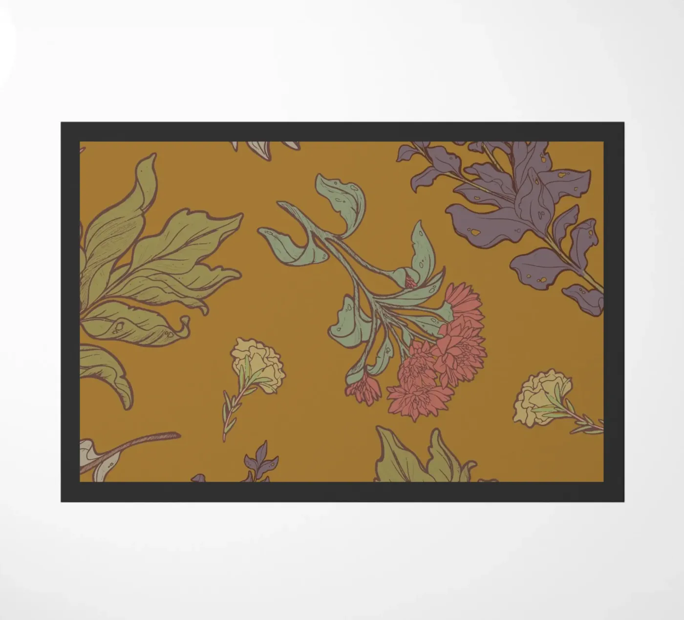 FLORAL PATTERN #2 doormat by SMRT STUDIO