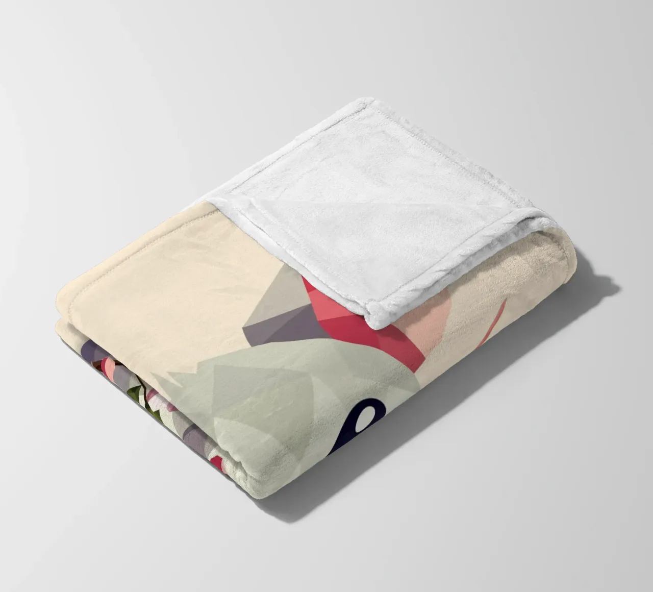 Mouse with flower - cute children's motif fleece blanket by namosh