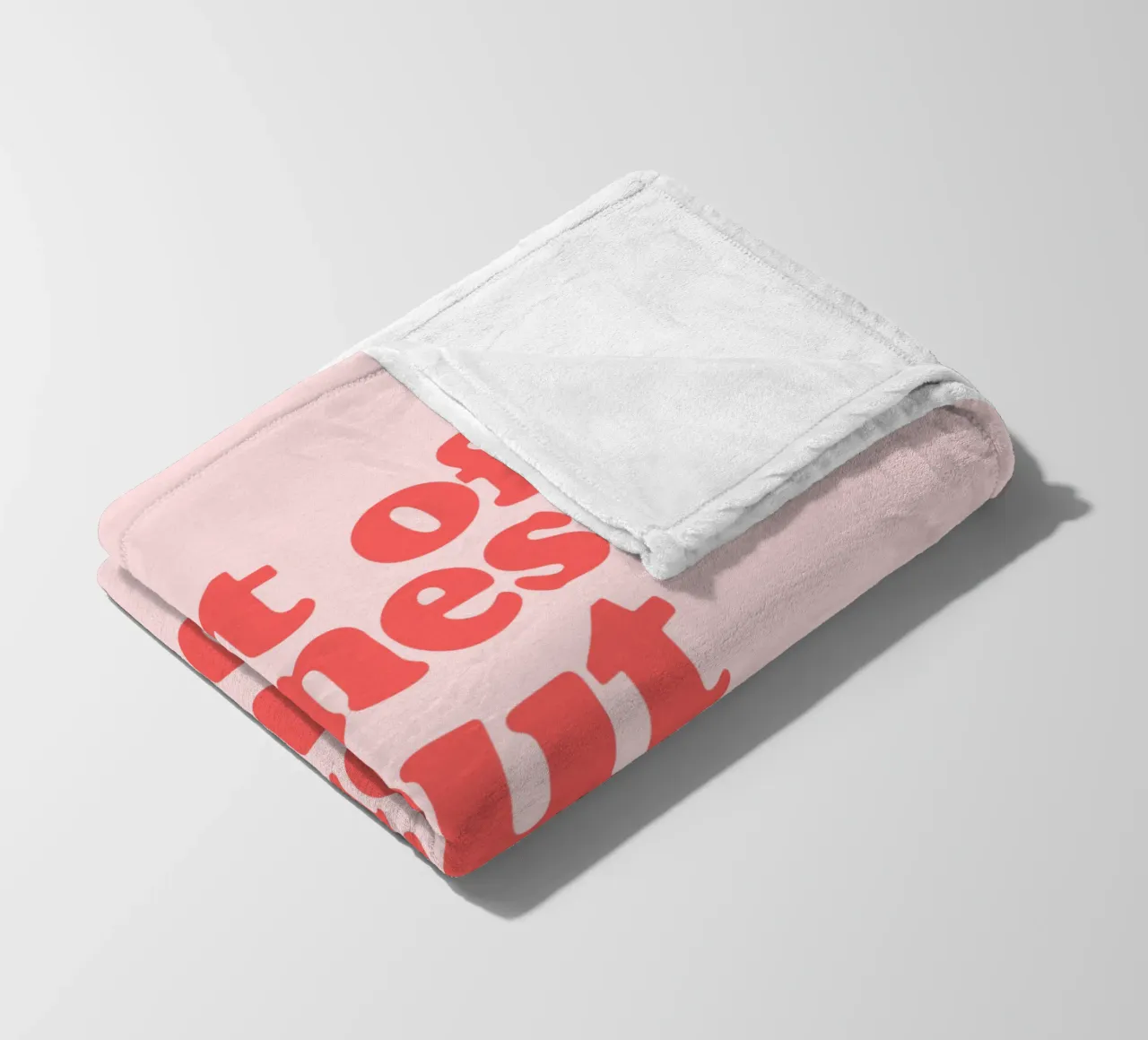 Bit of a Mess But Doing my Best Red Pink Typography Print fleece blanket by THE MOTIVATED TYPE