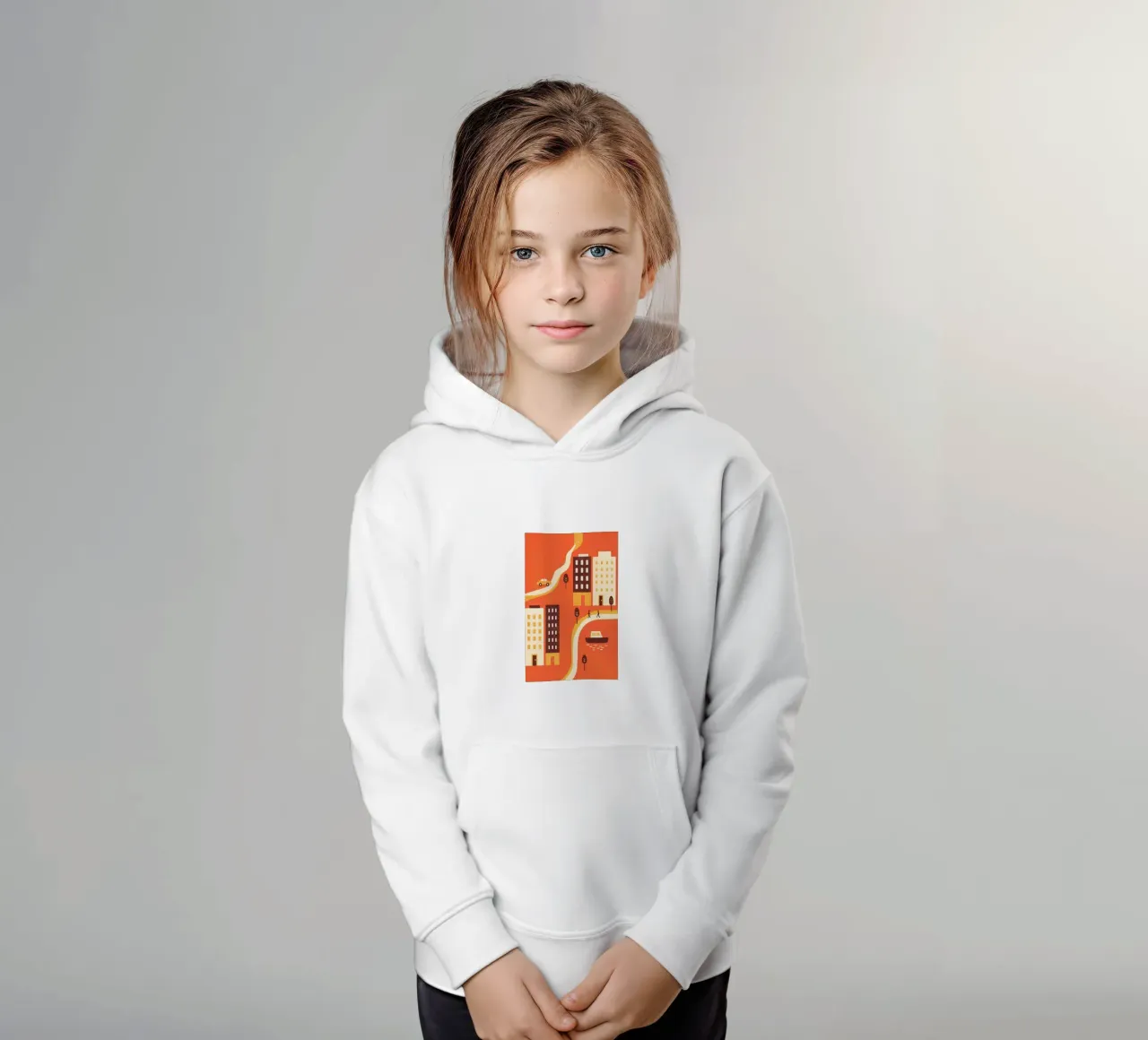 City And Ship View kids hoodie by THE LATEST SHOP