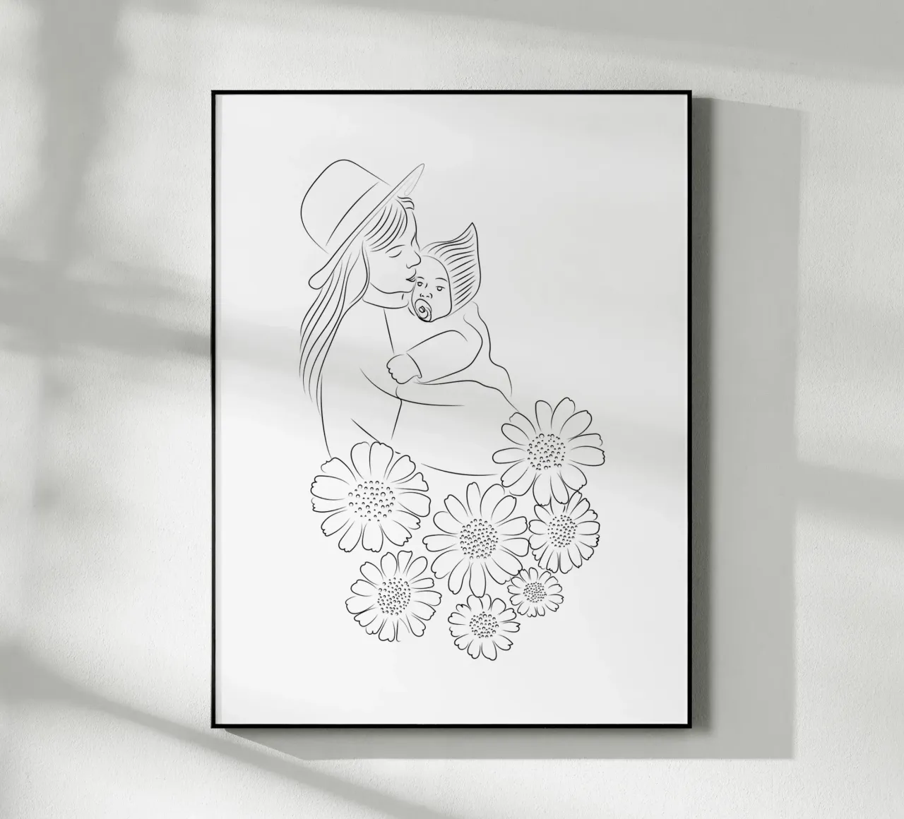 Poster lineare minimalista - Un caldo abbraccio plexiglass da Dream Print Designs