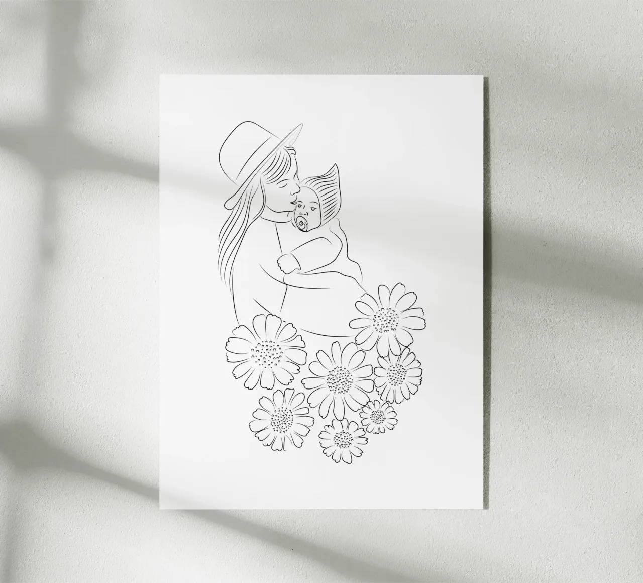 Poster lineare minimalista - Un caldo abbraccio plexiglass da Dream Print Designs