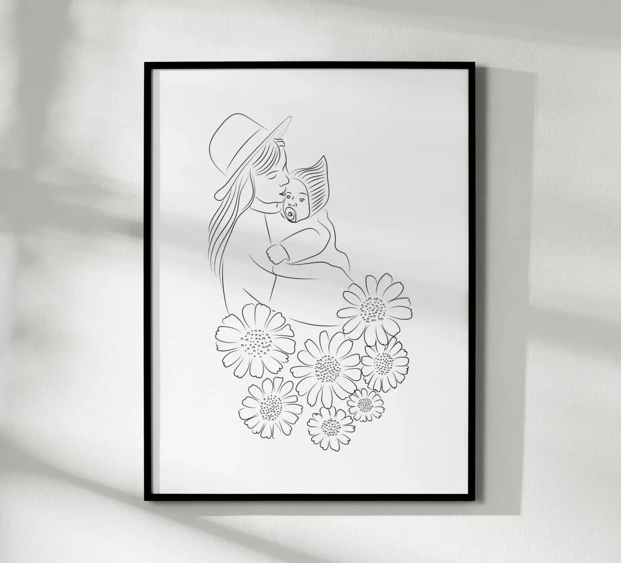 Poster lineare minimalista - Un caldo abbraccio carta hahnemühle da Dream Print Designs
