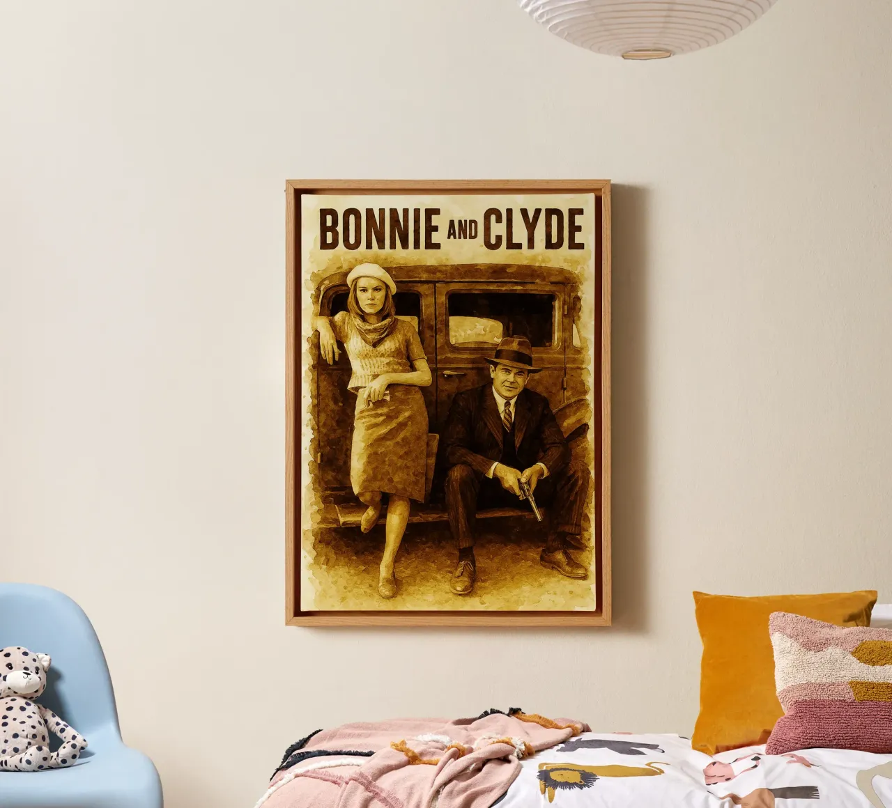 bonnie and clyde repainting redrawing imagination canvas with Floater frame by SIQAYA