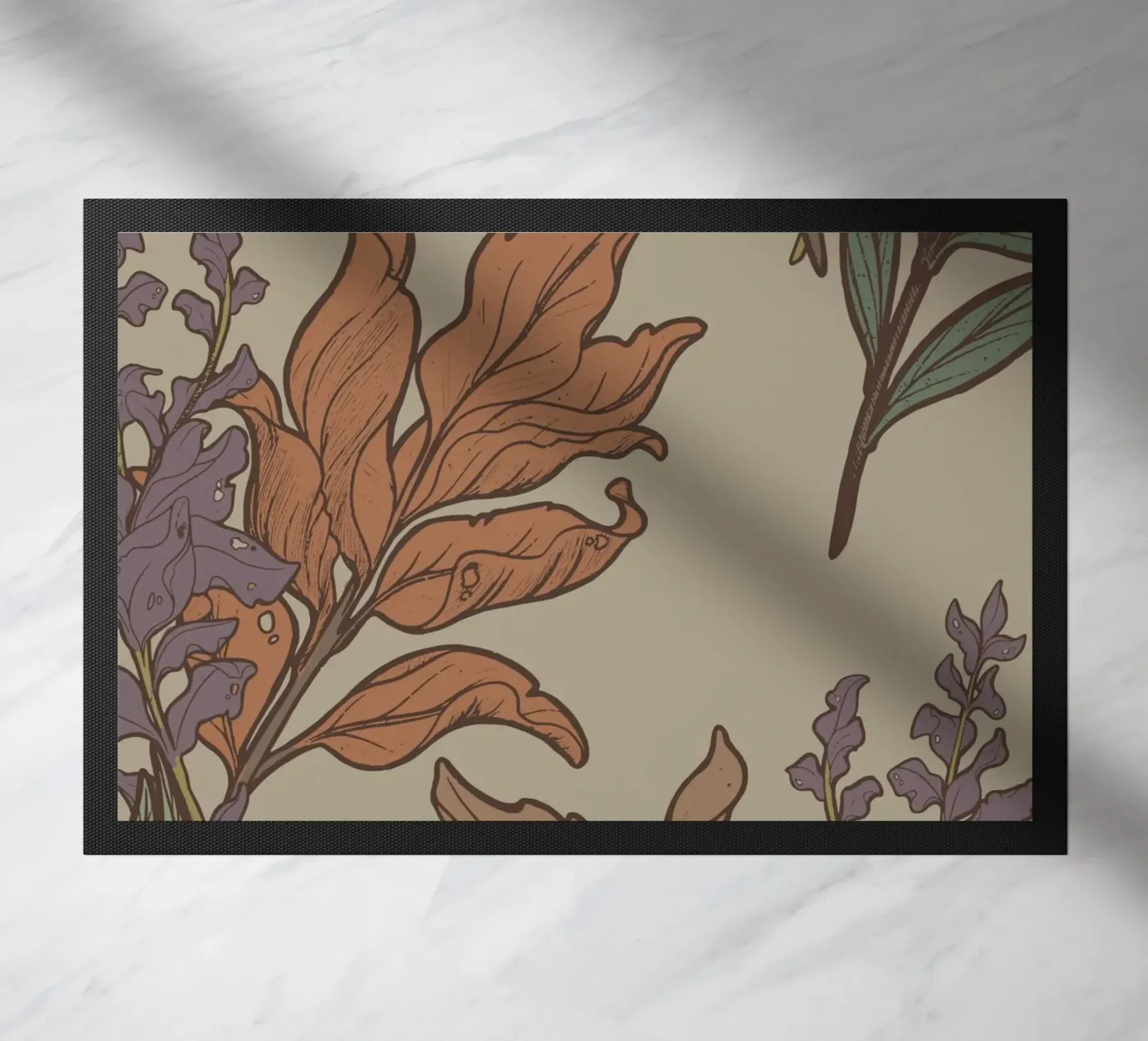 FLORAL PATTERN #3 doormat by SMRT STUDIO