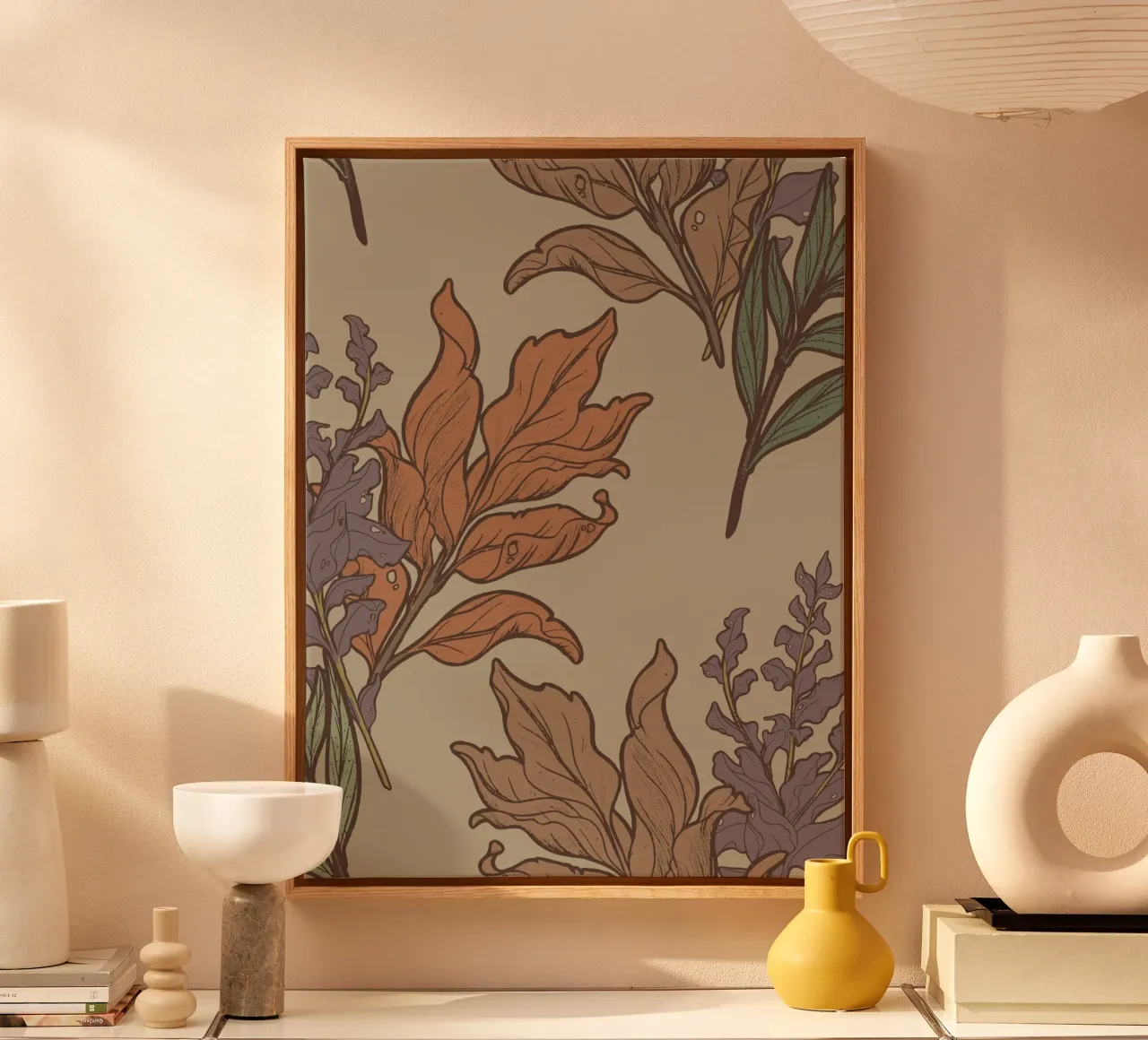 FLORAL PATTERN #3 tela con Cornice a cassetta da Einfach Uebel