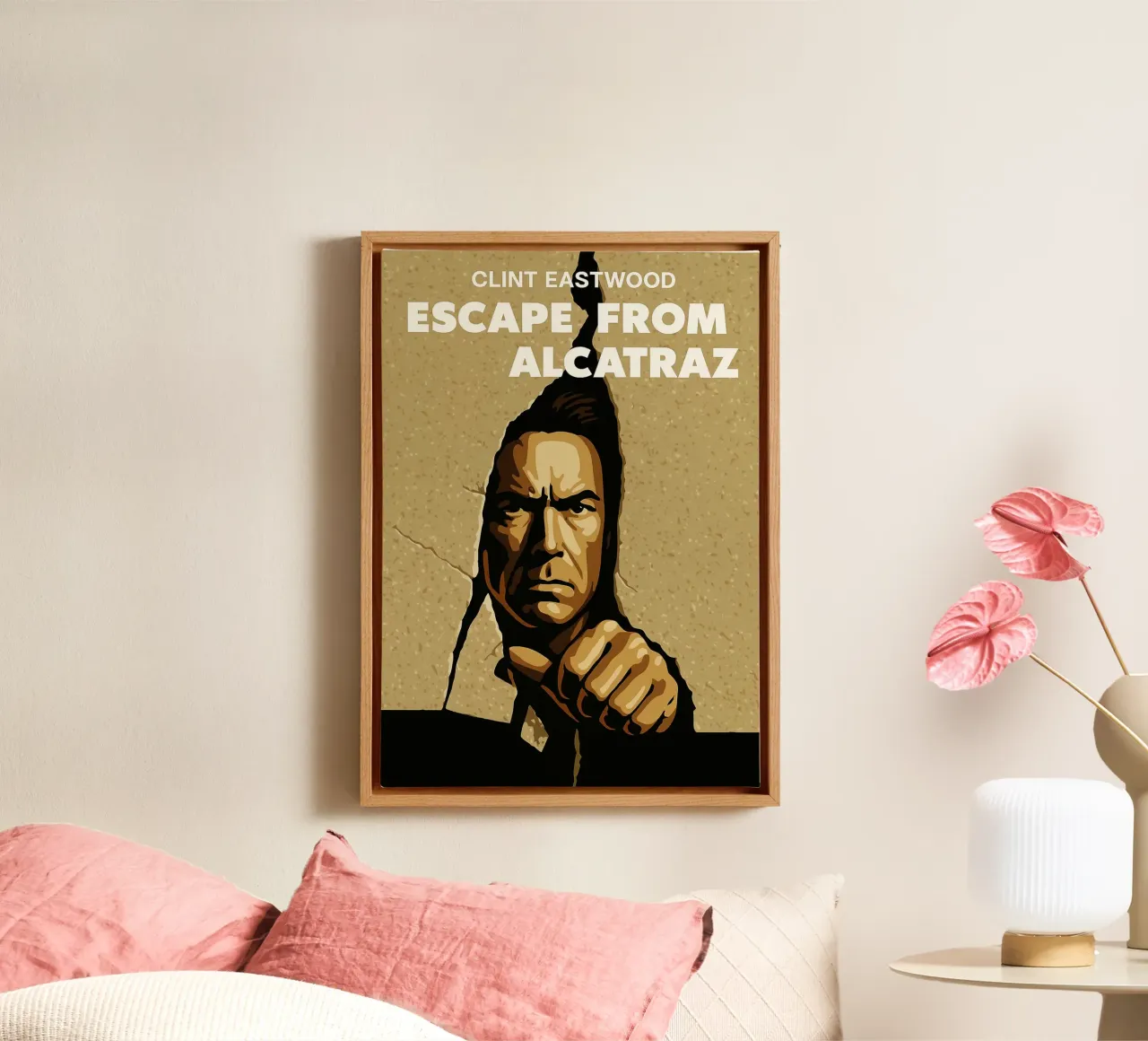 Escape From Alcatraz redrawing imagination reproductions canvas with Floater frame by SIQAYA