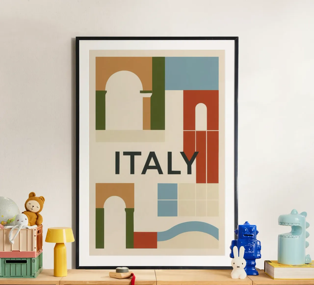 Italia - Eleganza architettonica italiana poster con telaio in plastica da JETLAG | affiches voyage