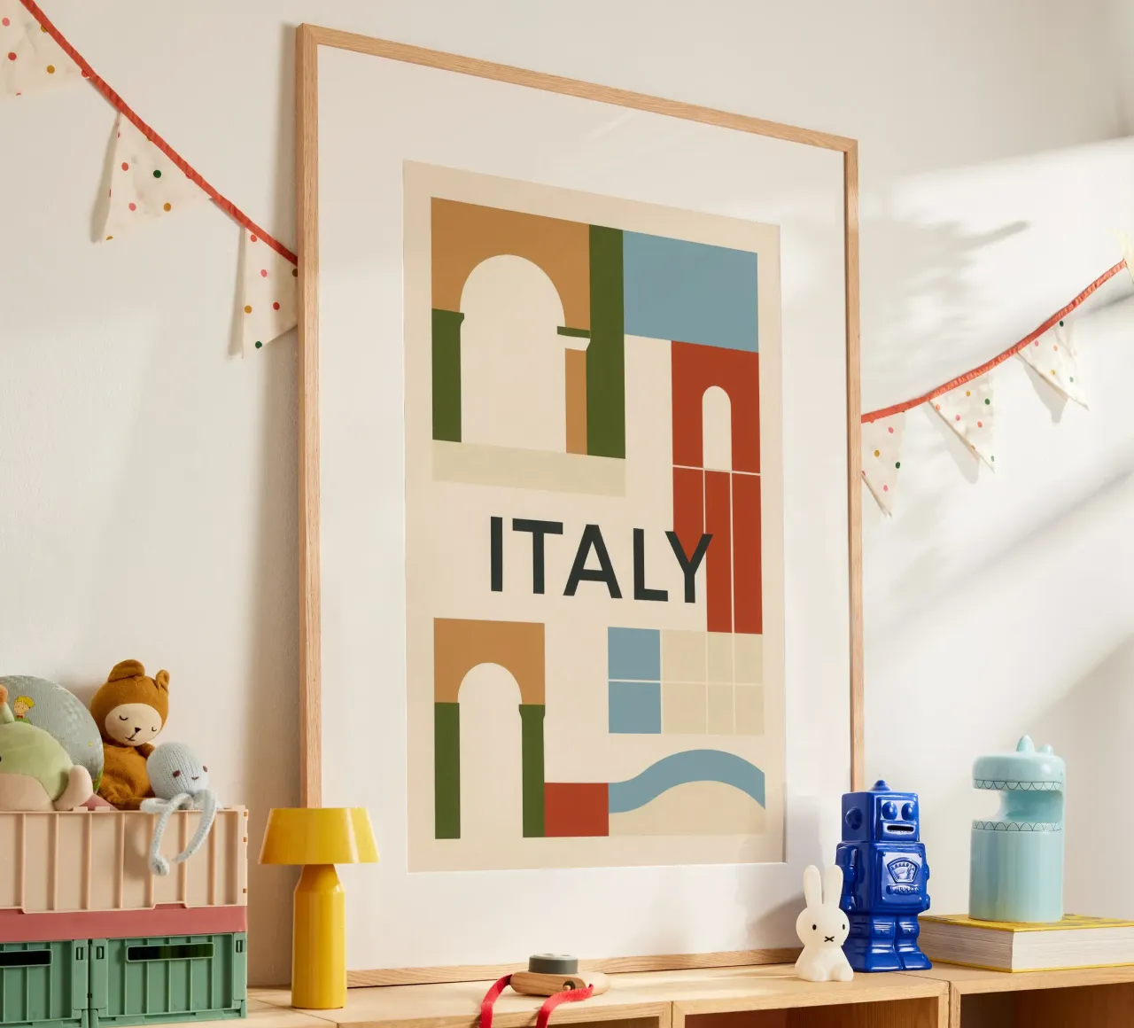 Italia - Eleganza architettonica italiana poster con telaio in plastica da JETLAG | affiches voyage