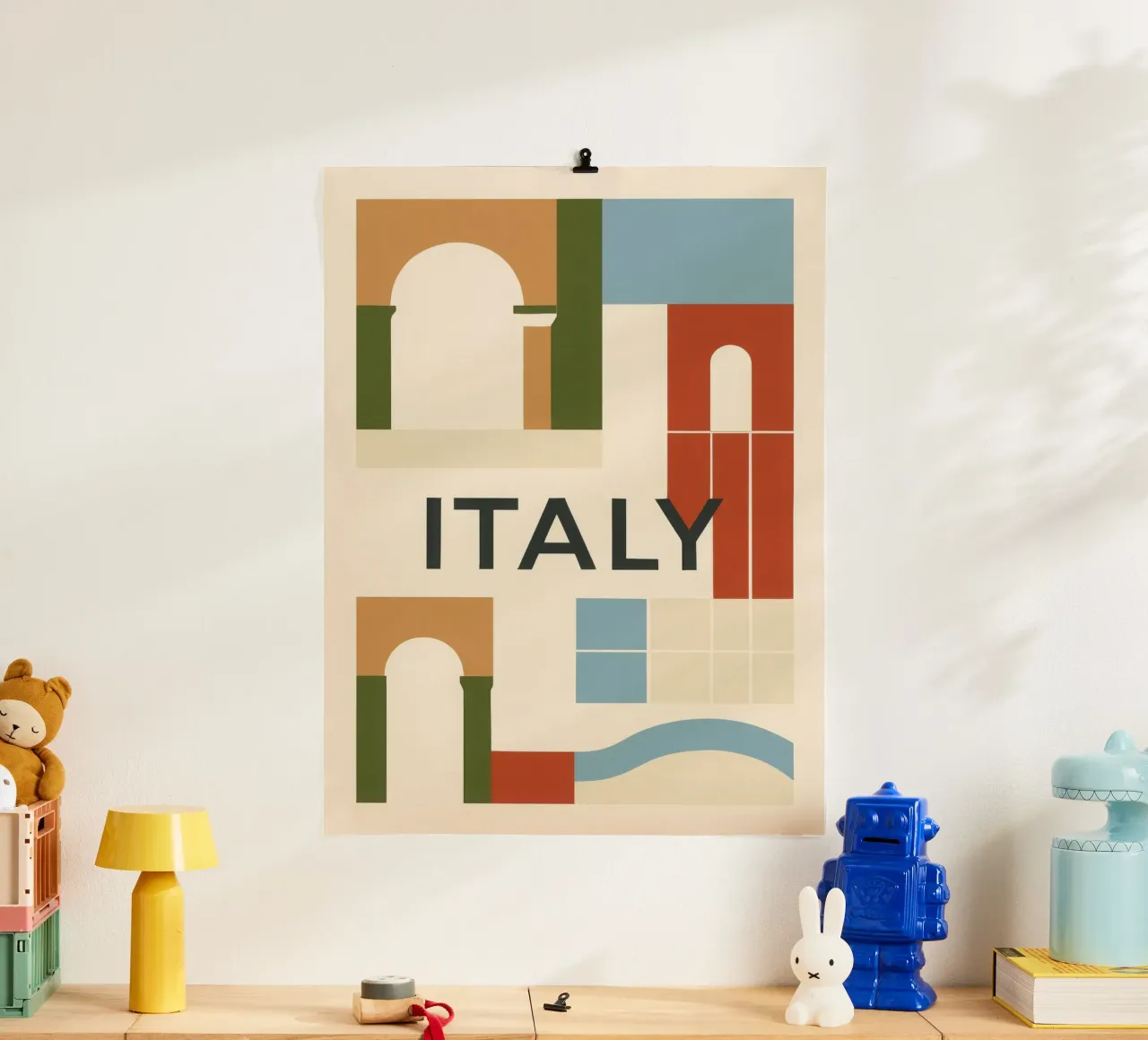Italia - Eleganza architettonica italiana poster con telaio in plastica da JETLAG | affiches voyage