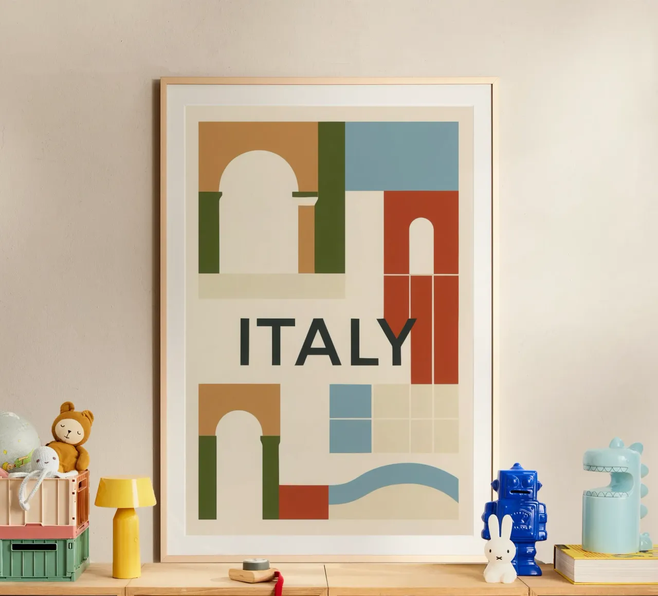 Italia - Eleganza architettonica italiana poster con telaio in plastica da JETLAG | affiches voyage