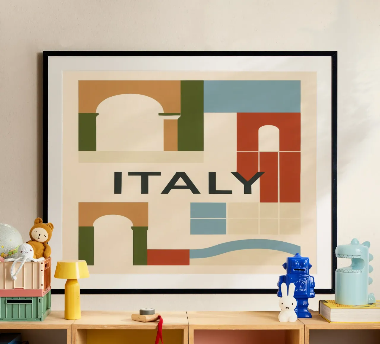 Italia - Eleganza architettonica italiana poster con telaio in plastica da JETLAG | affiches voyage