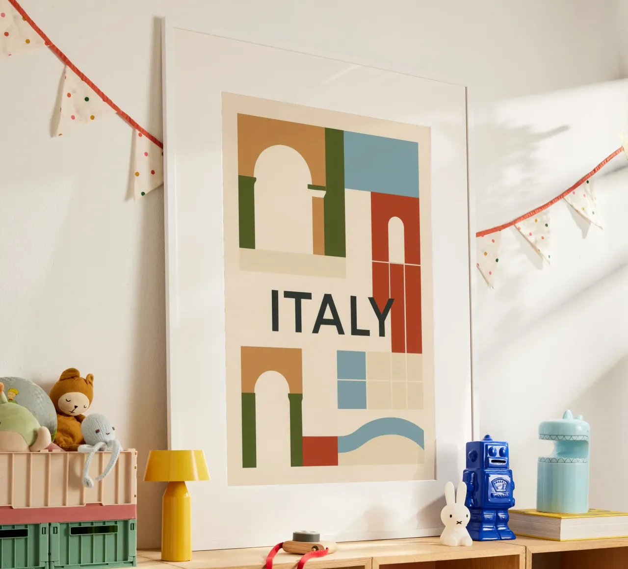 Italia - Eleganza architettonica italiana poster con telaio in plastica da JETLAG | affiches voyage