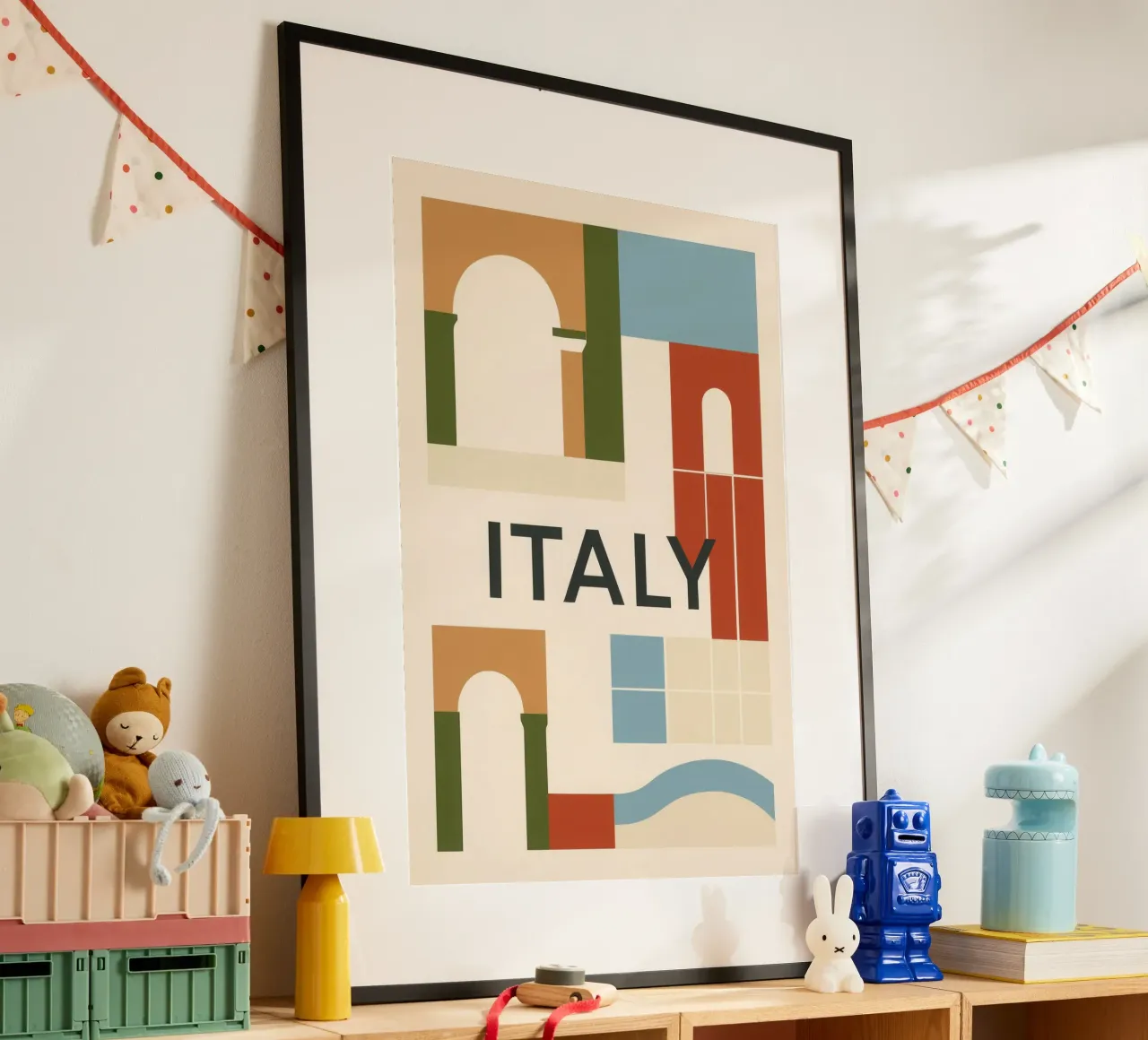 Italia - Eleganza architettonica italiana poster con telaio in plastica da JETLAG | affiches voyage