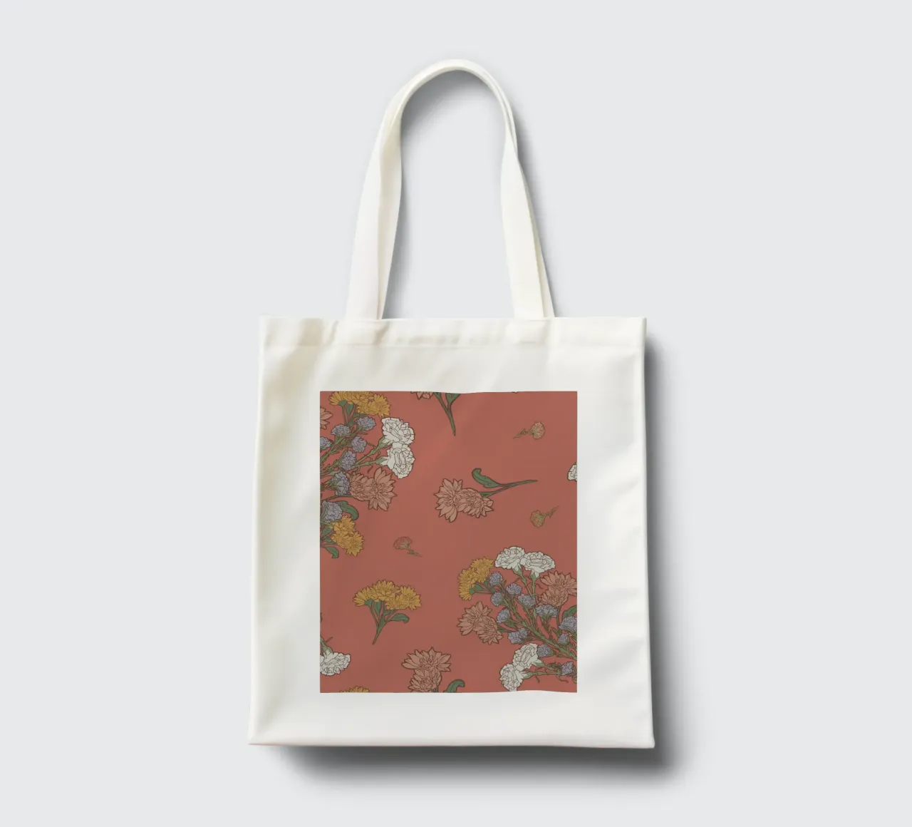 FLORAL PATTERN #4 borsa in juta da Einfach Uebel