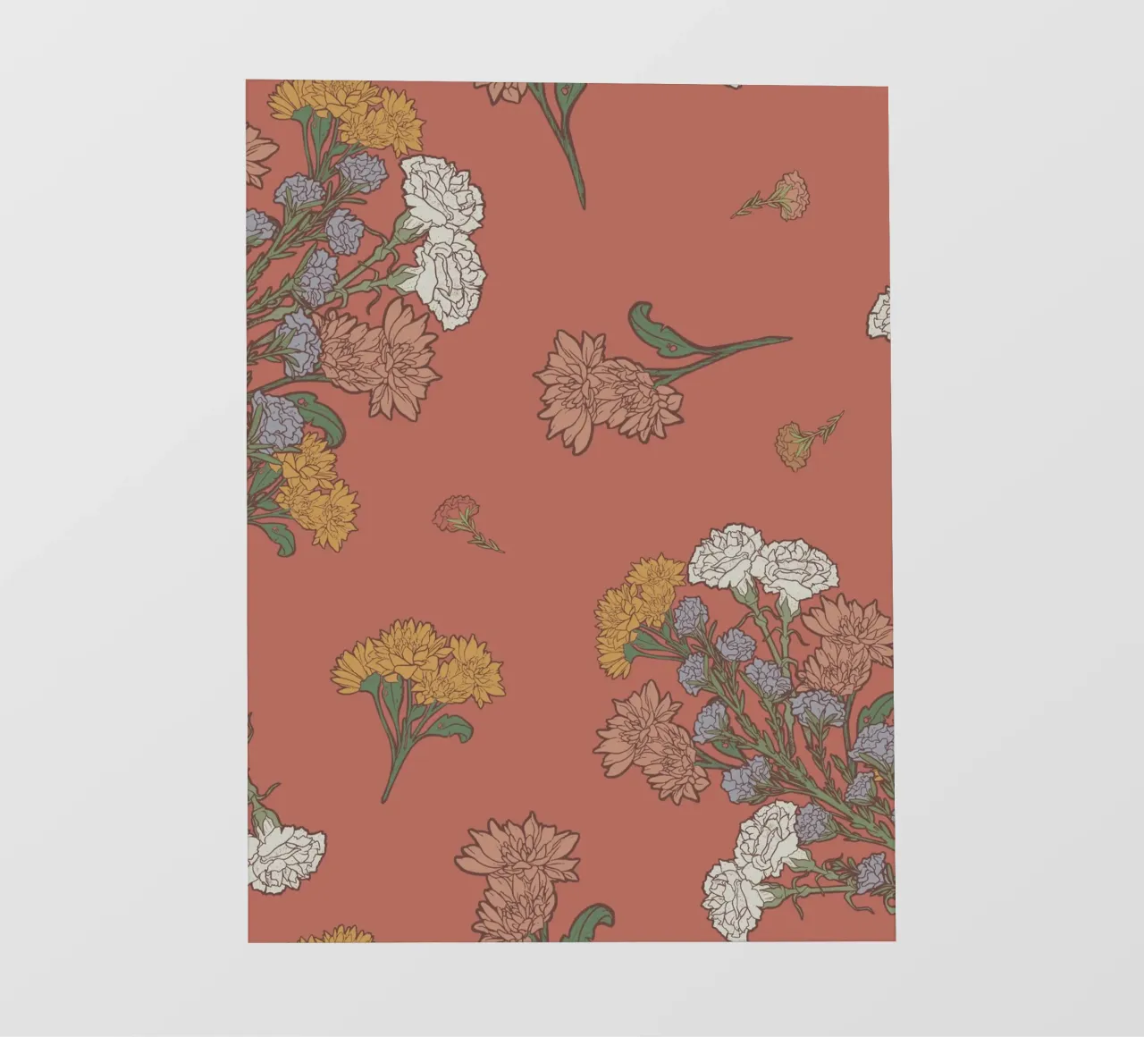 FLORAL PATTERN #4 telo in pvc da Einfach Uebel