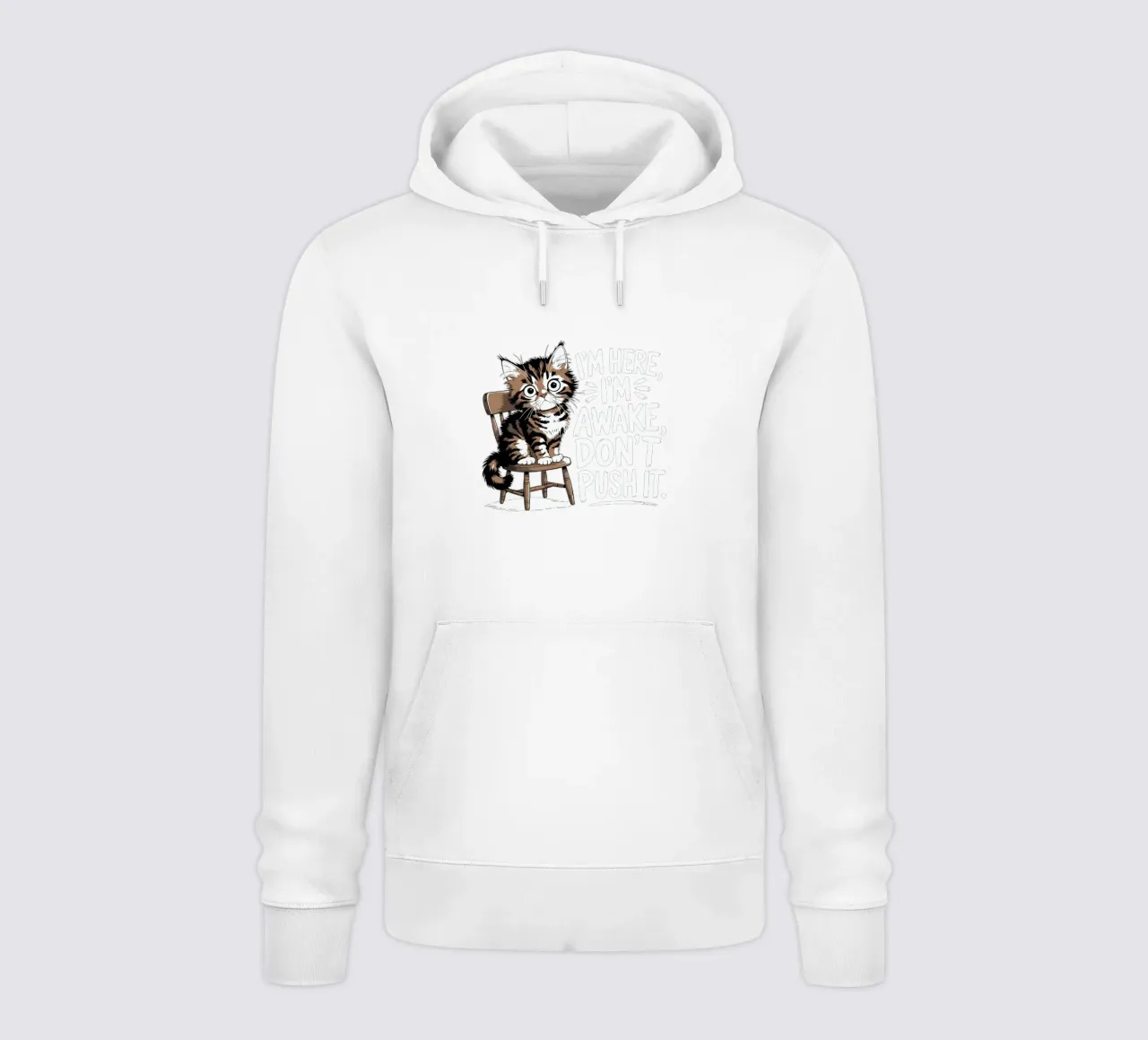 I'm here, I'm awake, don't push it felpa con cappuccio da edsonramosart