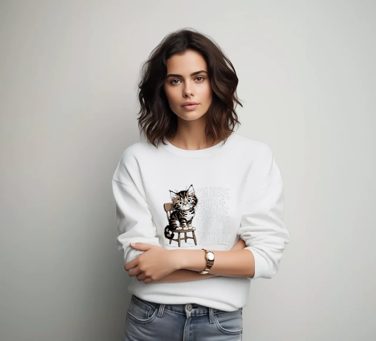 I'm here, I'm awake, don't push it felpa da edsonramosart