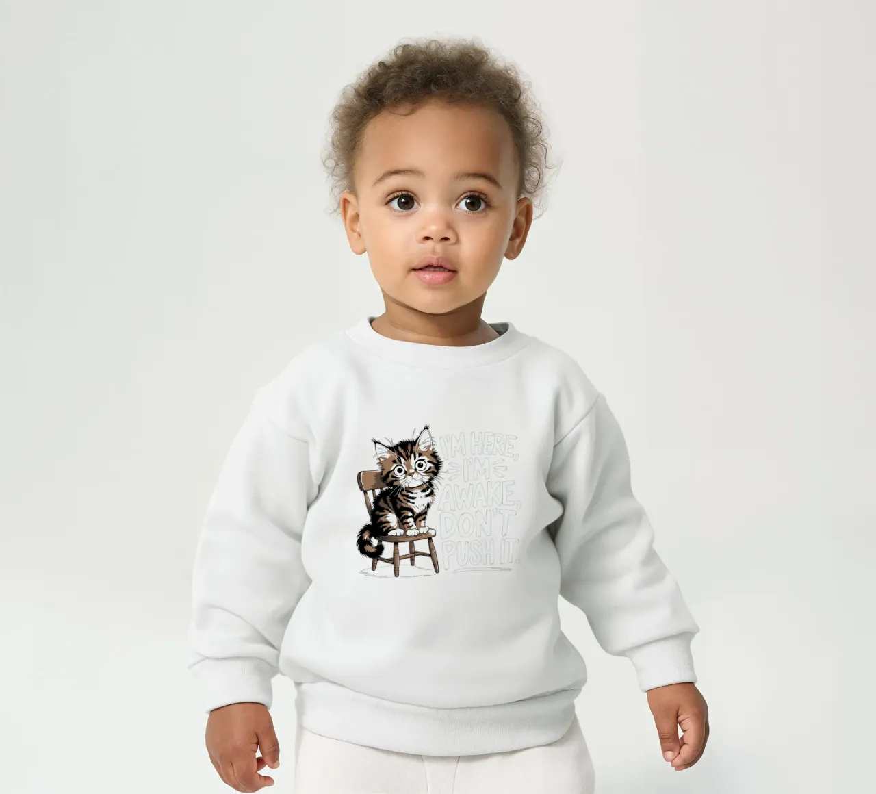 I'm here, I'm awake, don't push it felpa neonato da edsonramosart