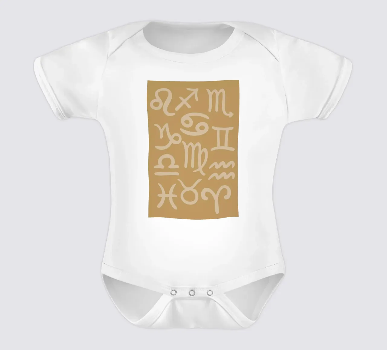 Astrological Signs short-sleeve baby romper by Pure