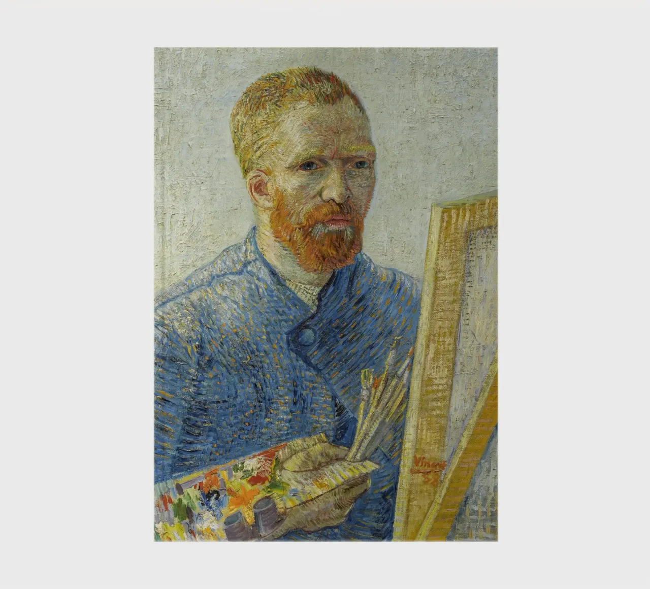 van Gogh, Self-portrait as a painter notebook by Carinaprint