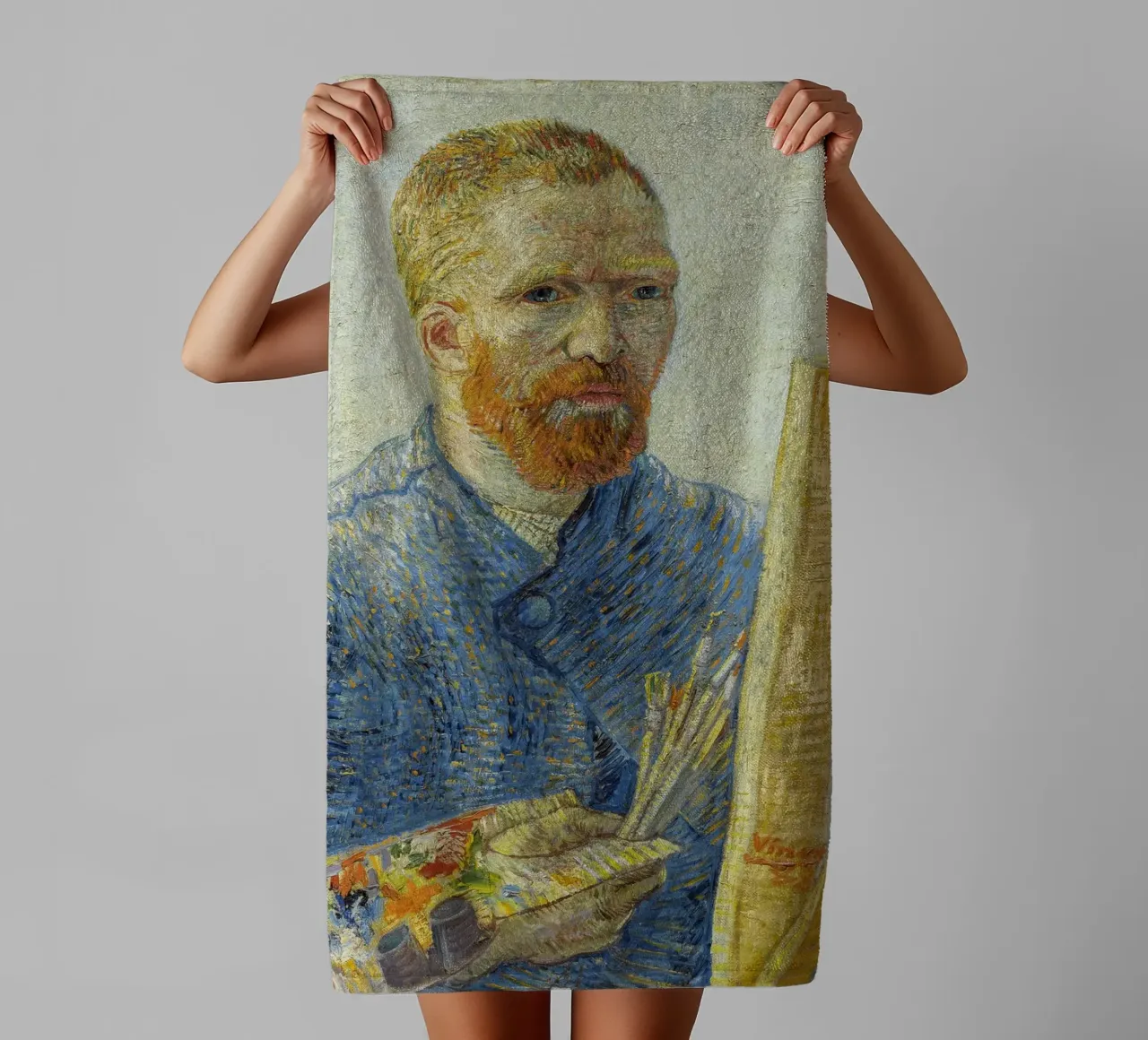 van Gogh, Self-portrait as a painter towel by Carinaprint