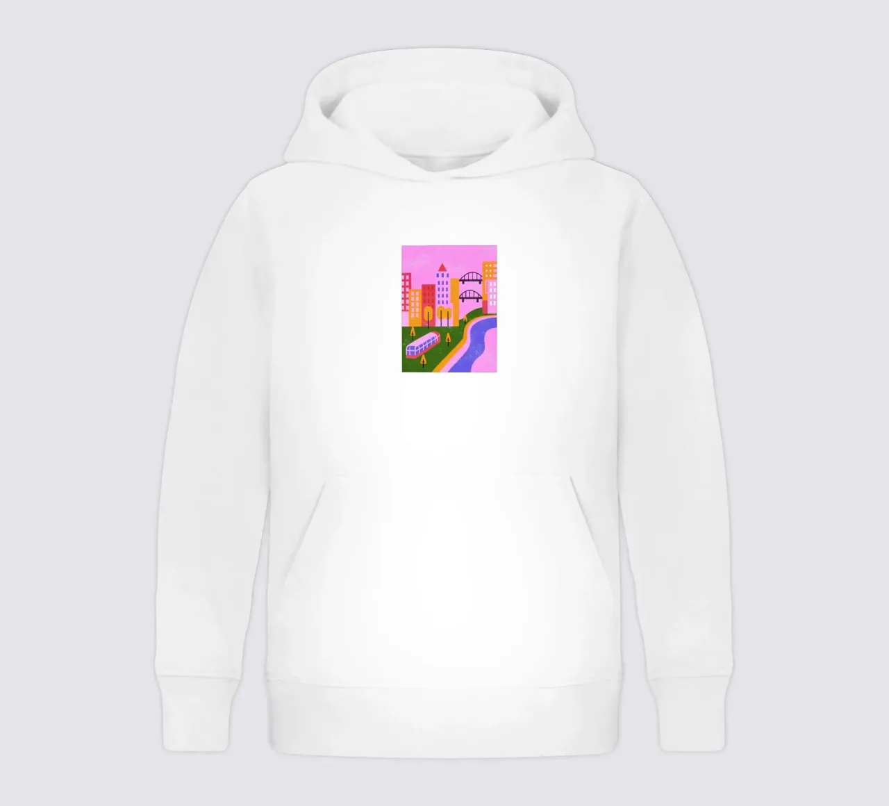 Paesaggio urbano pop retrò felpa bambino con cappuccio da THE LATEST SHOP