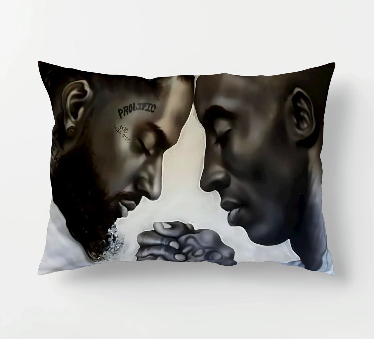 Nipsey Hussle e Kobe Bryant cuscino da Fewasyes