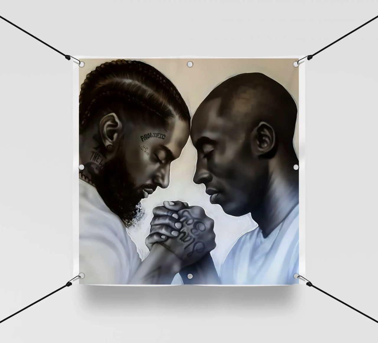 Nipsey Hussle e Kobe Bryant telo in pvc da Fewasyes