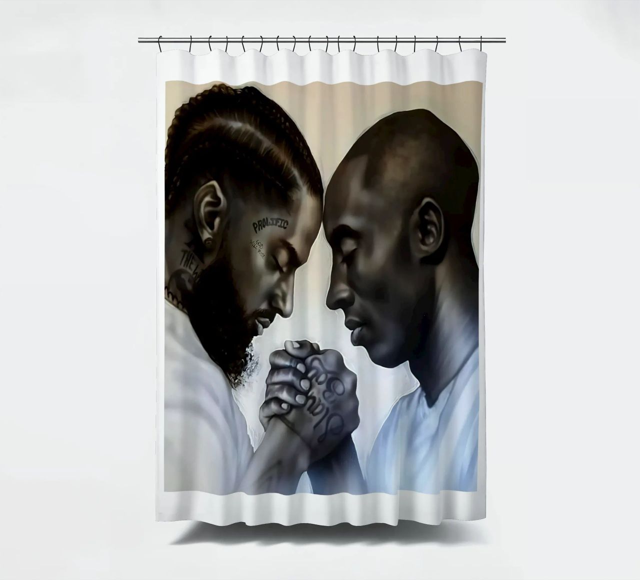 Nipsey Hussle e Kobe Bryant tenda da doccia da Fewasyes