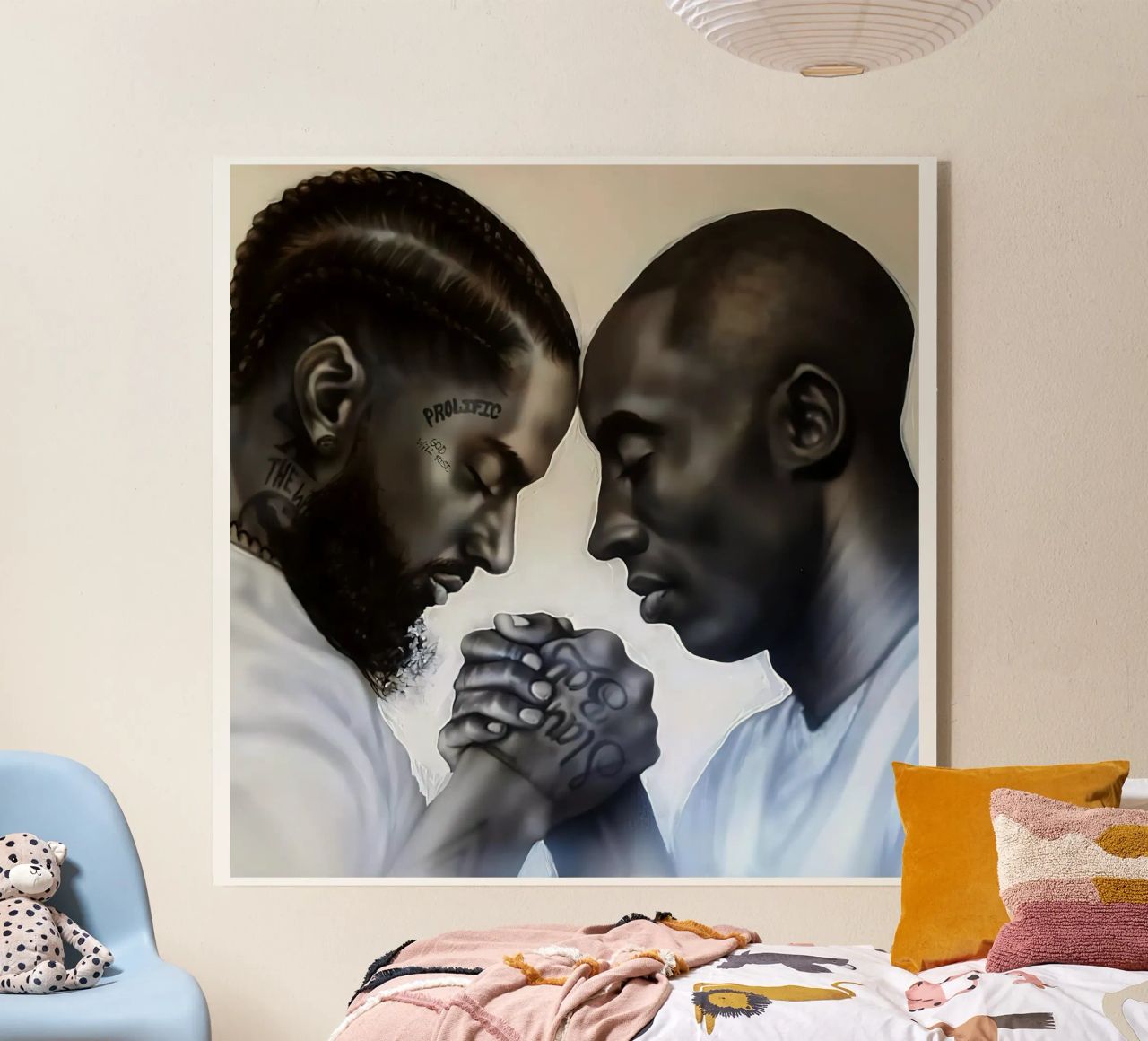 Nipsey Hussle e Kobe Bryant plexiglass da Fewasyes