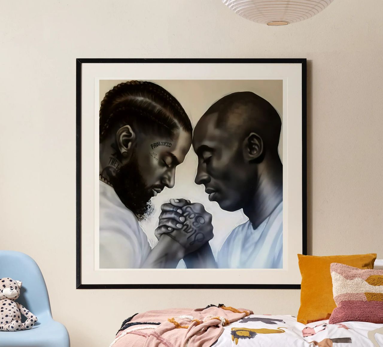 Nipsey Hussle e Kobe Bryant carta hahnemühle da Fewasyes