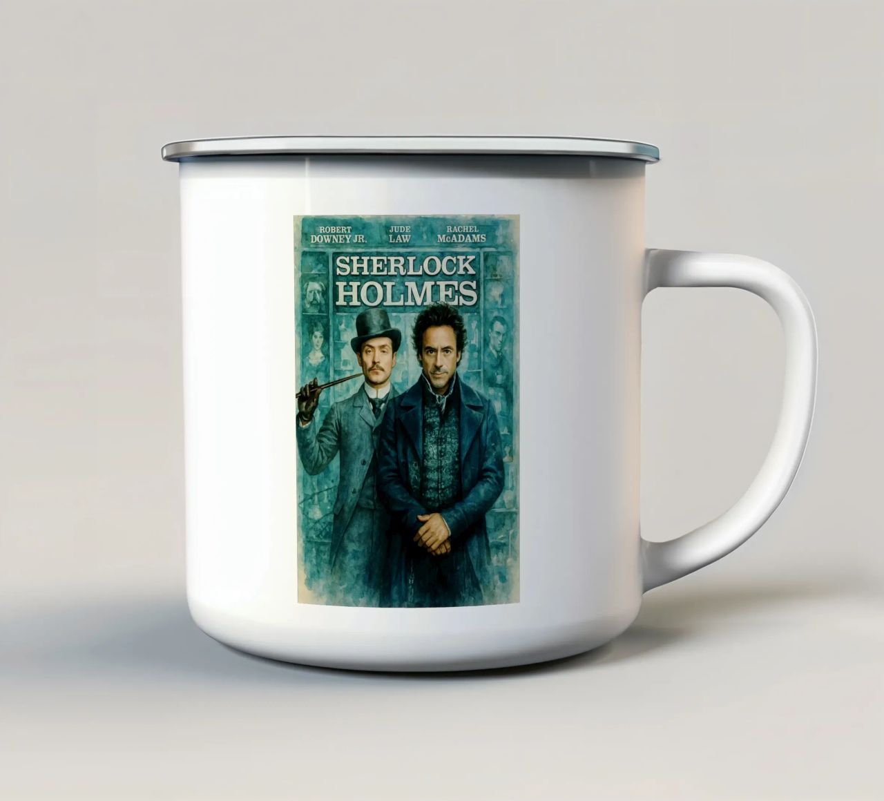 sherlock holmes ridipingere l'immaginazione tazza in smalto da SIQAYA