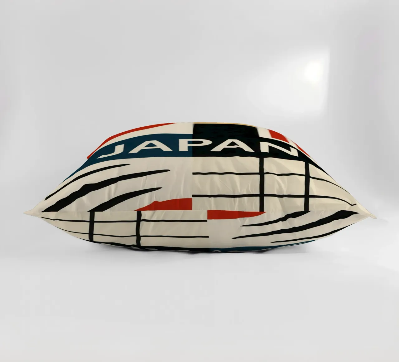 Japan - The minimalist essence of the Land of the Rising Sun decorative cushion by JETLAG | affiches voyage