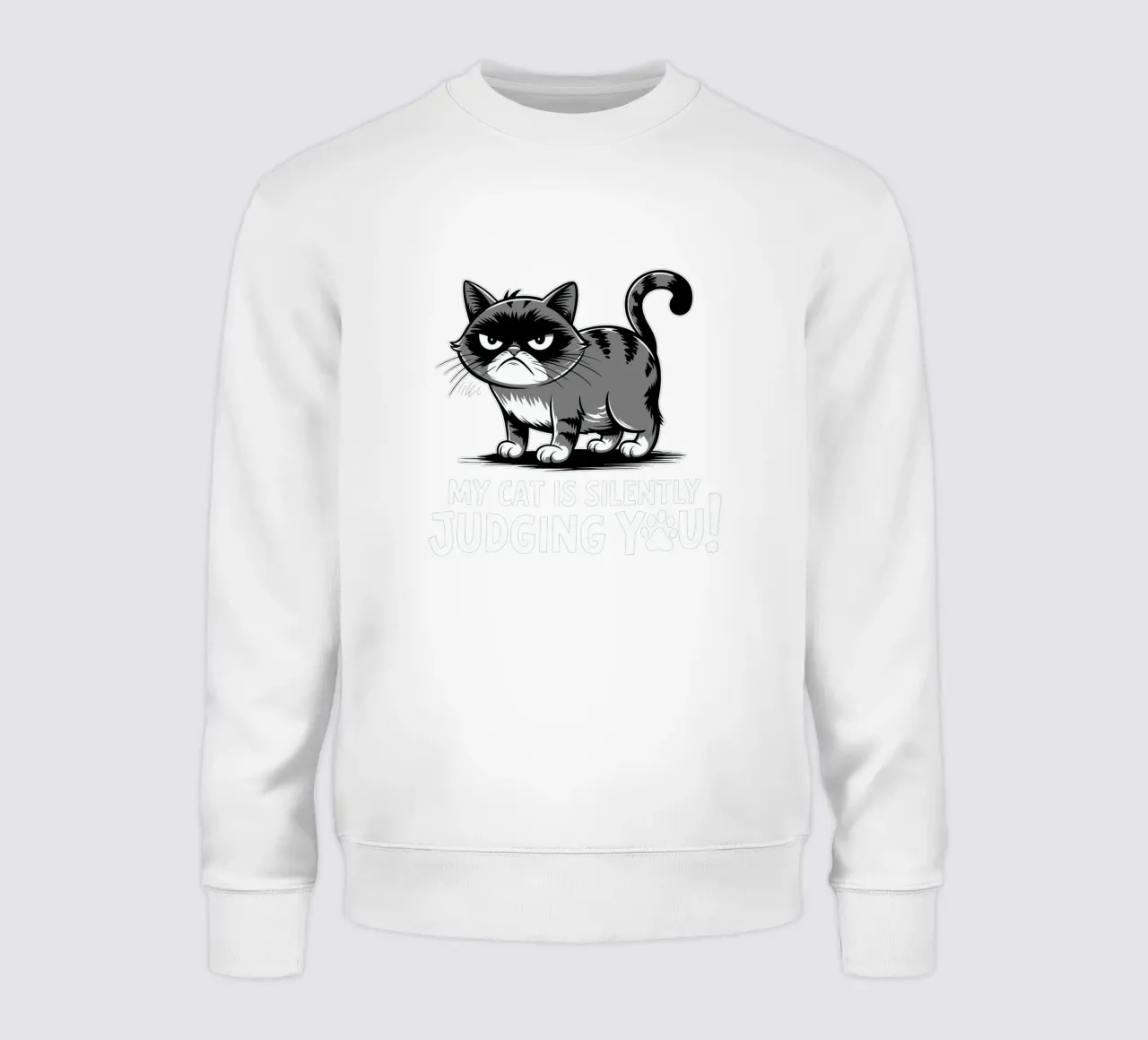 My cat is silently judging you felpa da edsonramosart