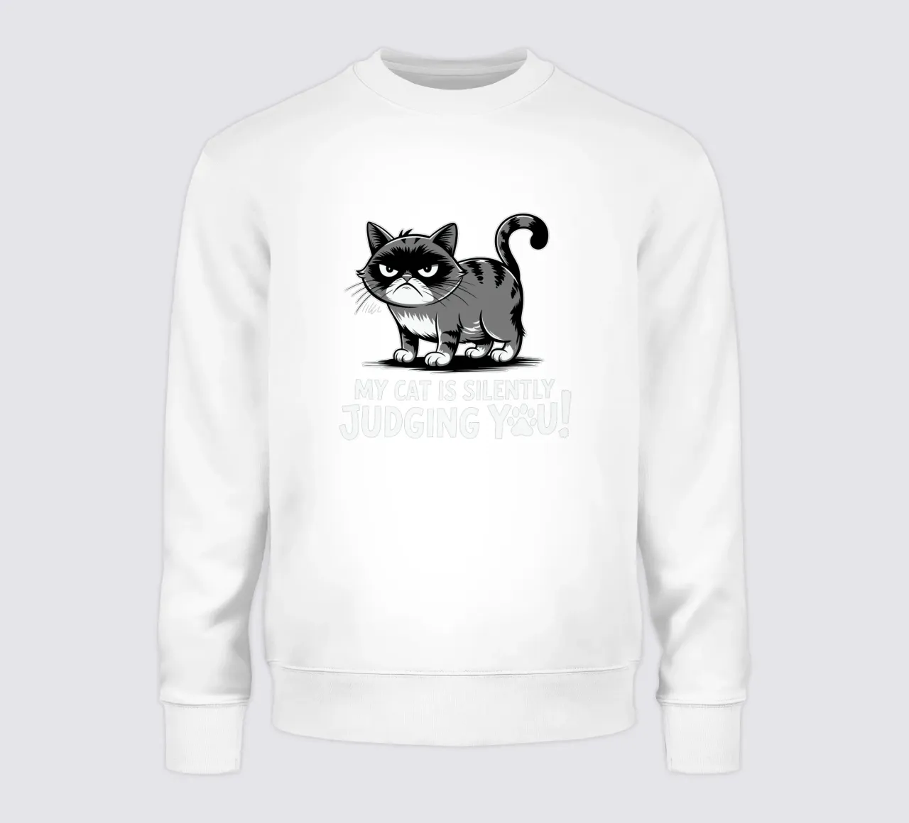 My cat is silently judging you sweatshirt van edsonramosart