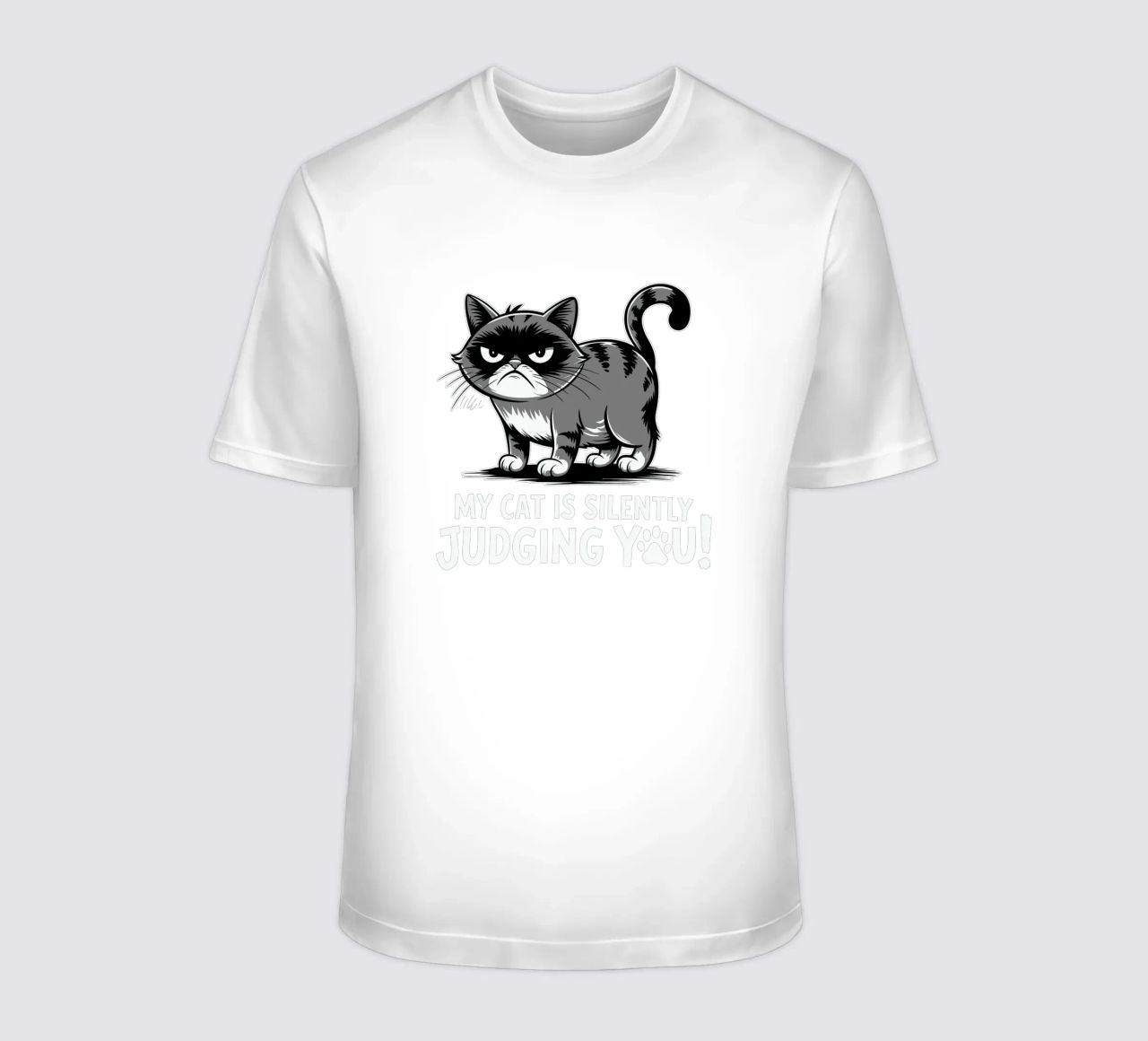 My cat is silently judging you t-shirt da edsonramosart