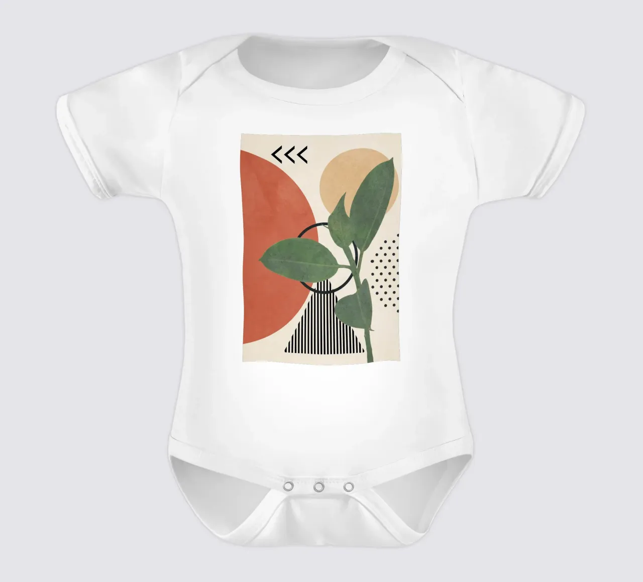 Nature Geometry III body neonato maniche corte da cityart