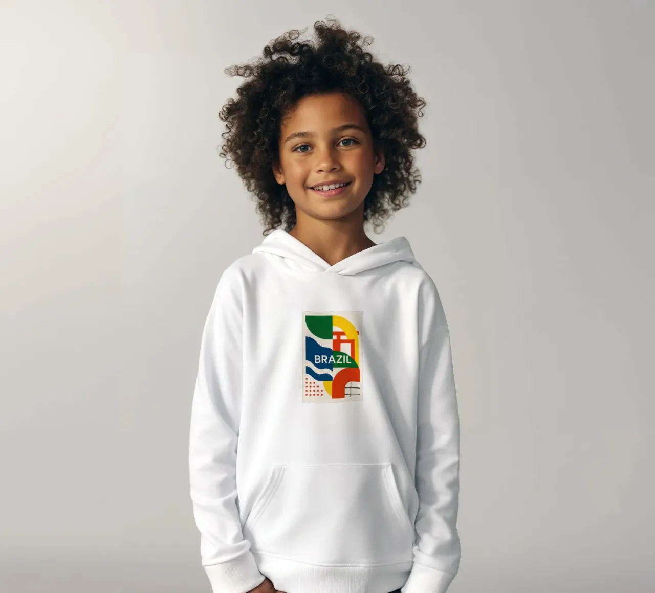 Brasile - Un turbine di colori ed energia felpa bambino con cappuccio da JETLAG | affiches voyage
