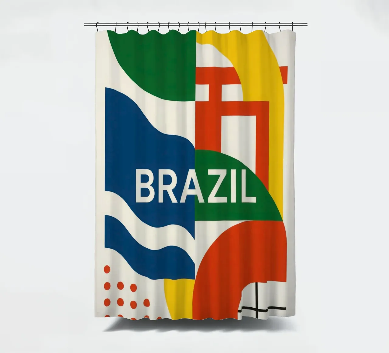 Brasile - Un turbine di colori ed energia tenda da doccia da JETLAG | affiches voyage