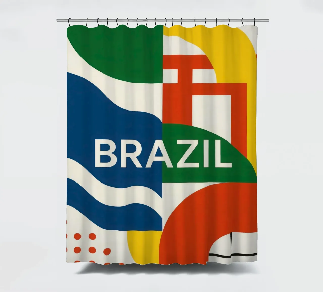 Brasile - Un turbine di colori ed energia tenda da doccia da JETLAG | affiches voyage