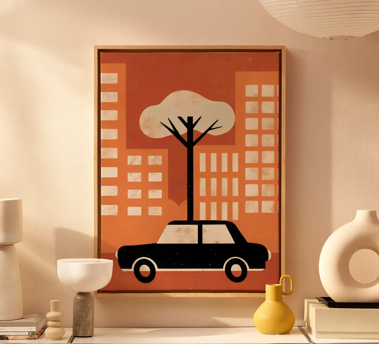 Auto in Urban Retro Pop tela con Cornice a cassetta da THE LATEST SHOP