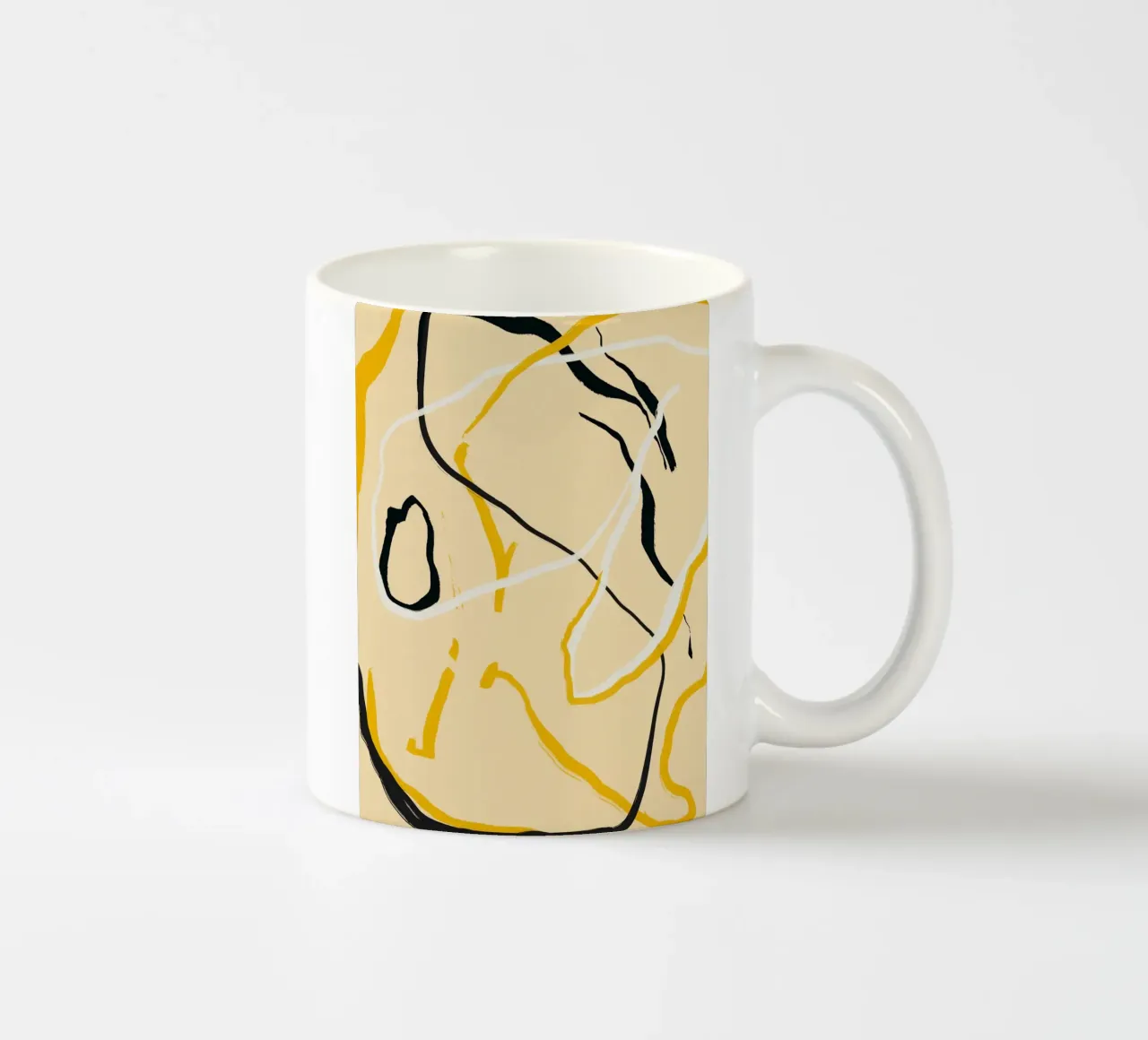Abstracte lijn decoratief keramische mok van Little Dean