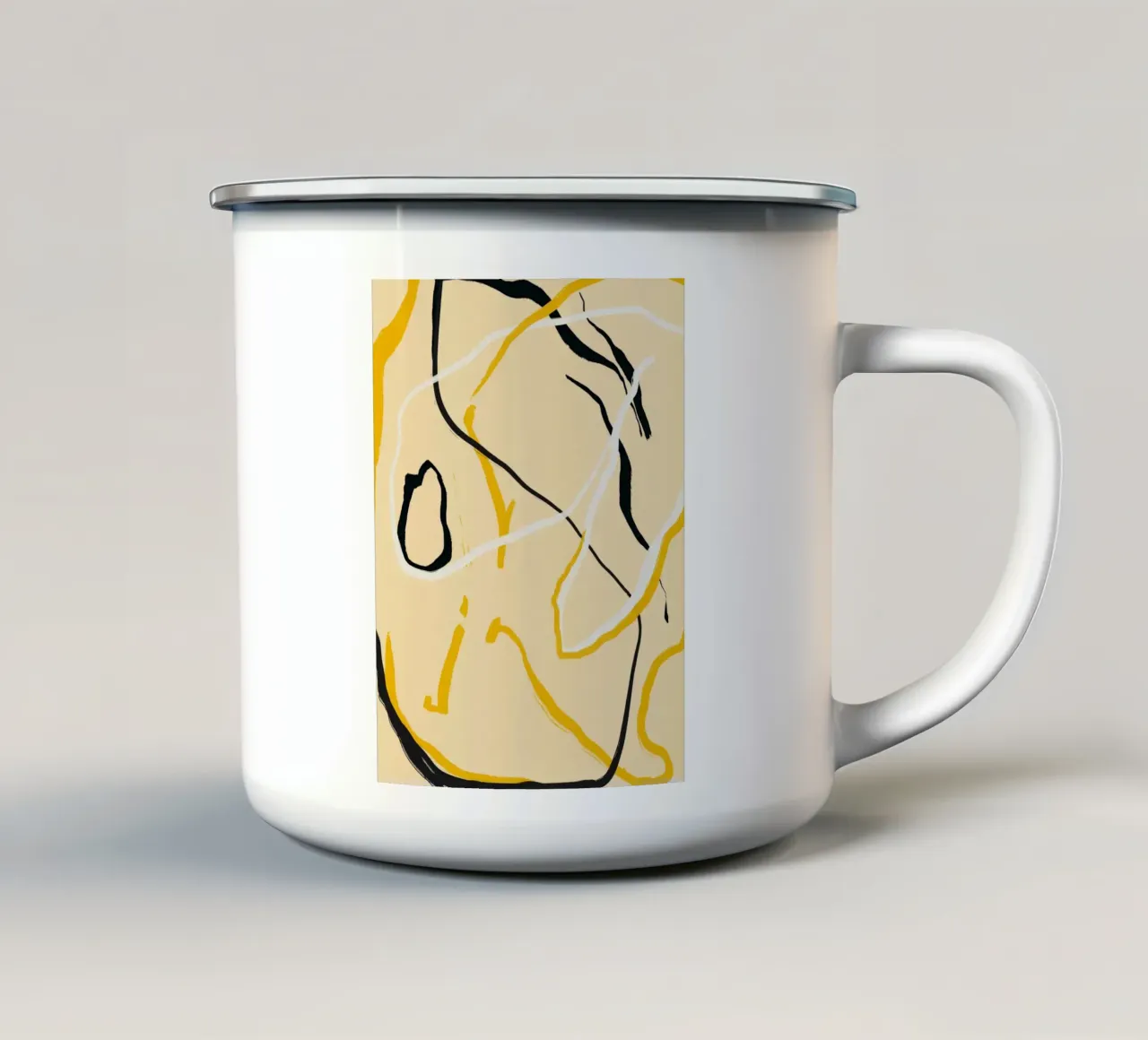 Linea astratta decorativa tazza in smalto da Little Dean