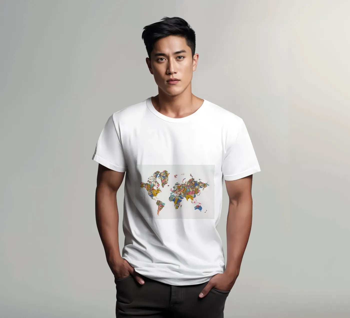 World Map t-shirt da The Cartography Collection