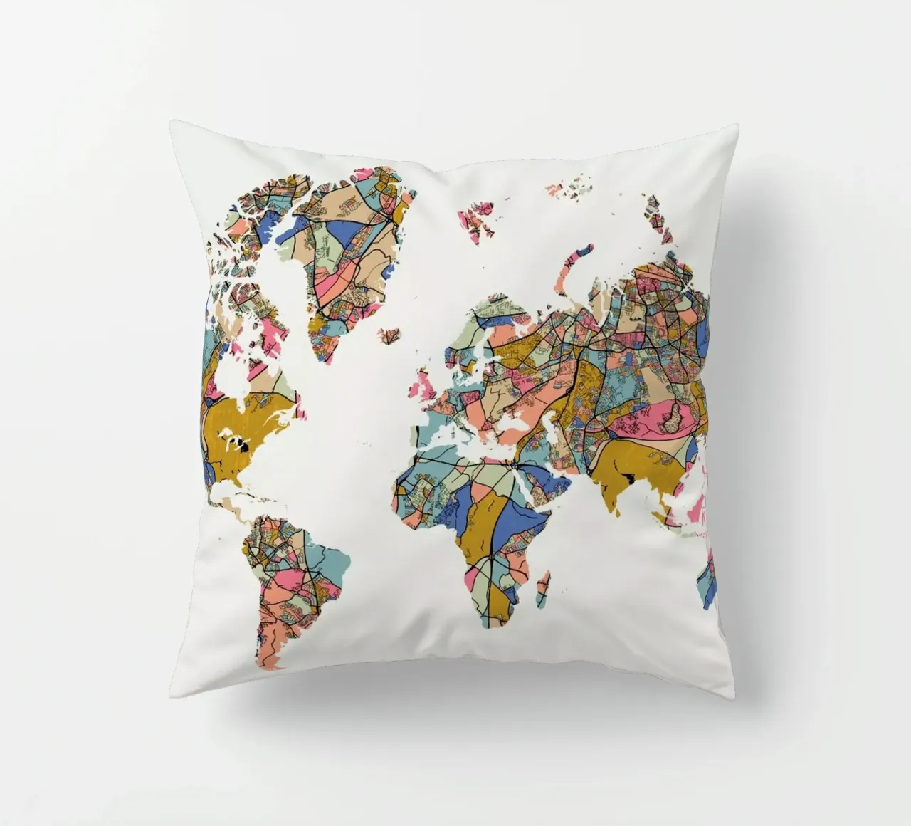 World Map cuscino da The Cartography Collection