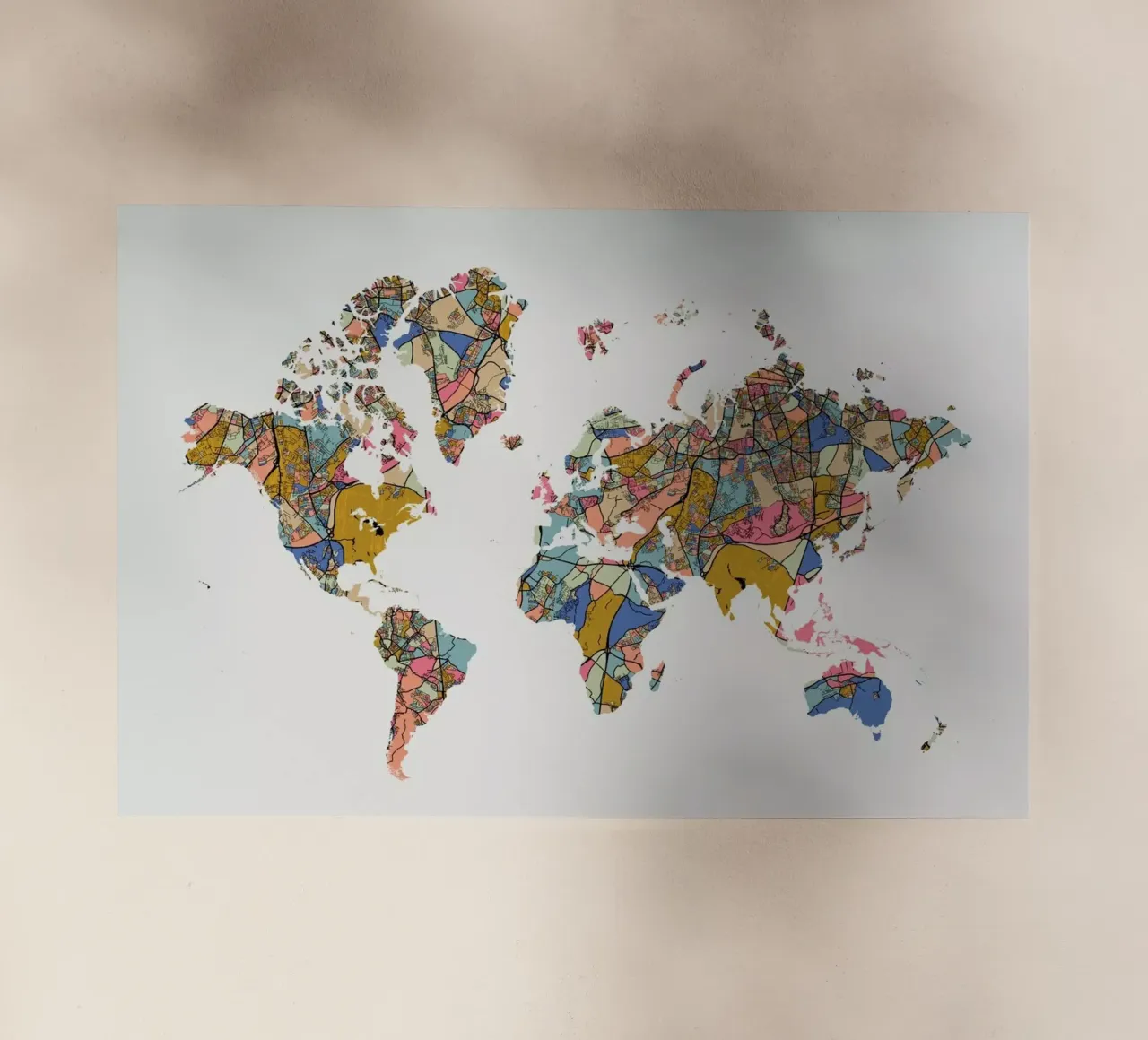 World Map pellicola backlit da The Cartography Collection