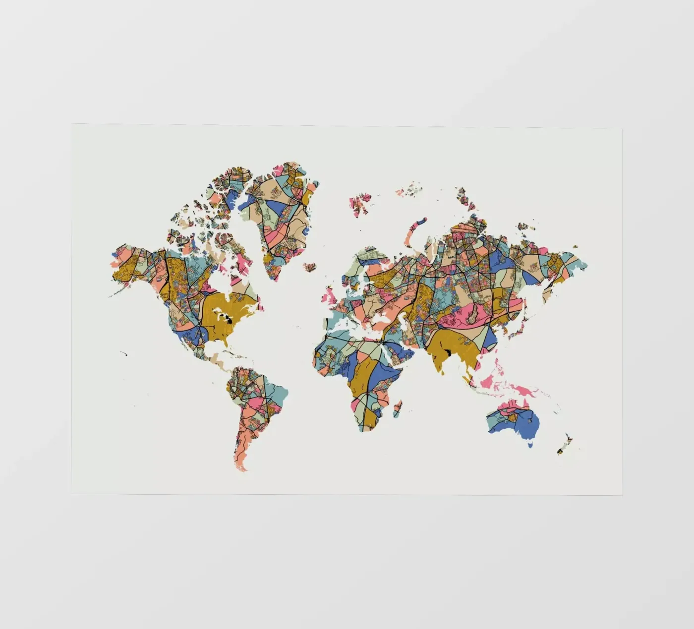 World Map backlit film by The Cartography Collection
