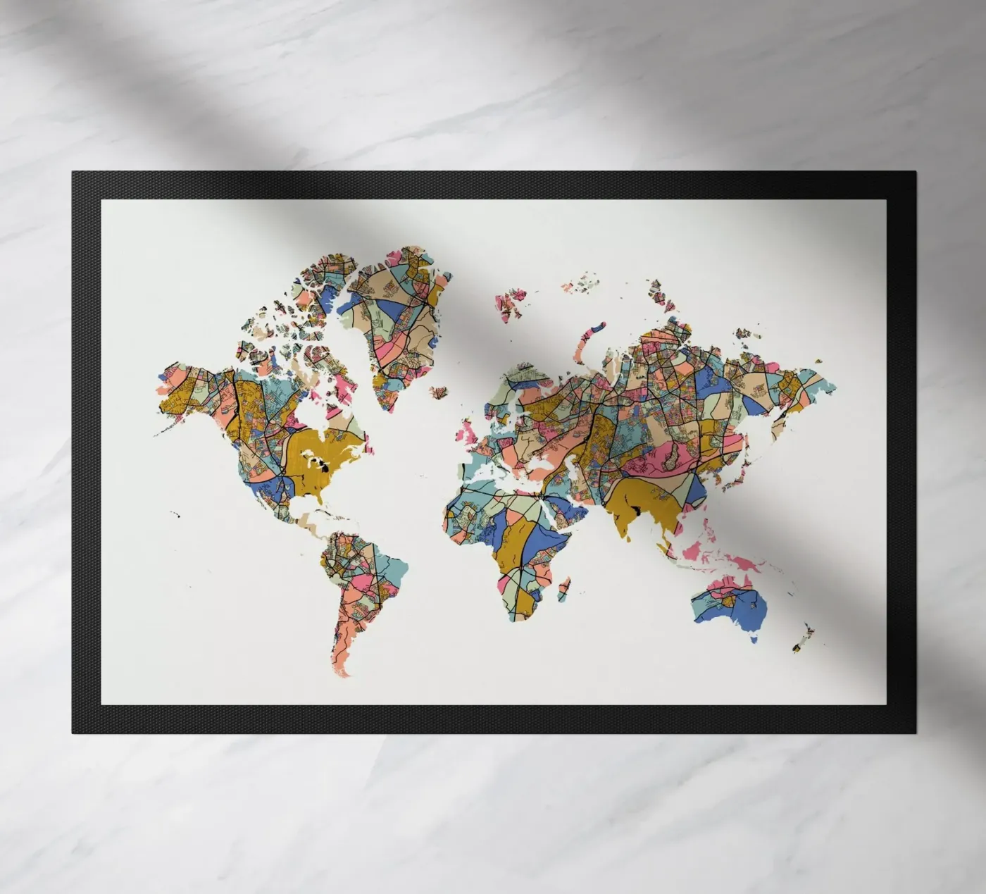 World Map deurmat van The Cartography Collection